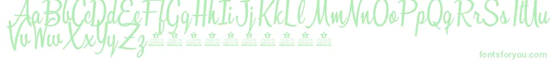 Шрифт SunshineBoulevardPersonalUse – зелёные шрифты на белом фоне