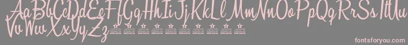 Шрифт SunshineBoulevardPersonalUse – розовые шрифты на сером фоне