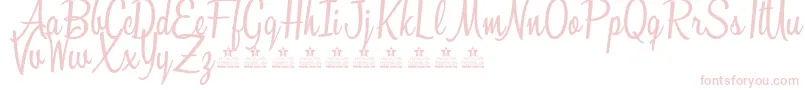 SunshineBoulevardPersonalUse-fontti – vaaleanpunaiset fontit valkoisella taustalla
