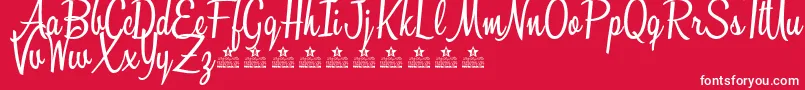 SunshineBoulevardPersonalUse Font – White Fonts on Red Background