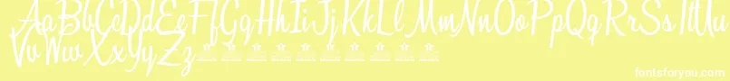 SunshineBoulevardPersonalUse Font – White Fonts on Yellow Background