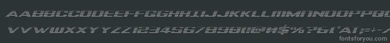 Czcionka Tigersharkgradital – szare czcionki na czarnym tle