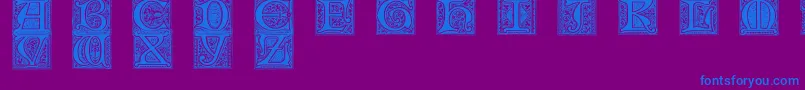 MedievalVictorianaNo.2 Font – Blue Fonts on Purple Background