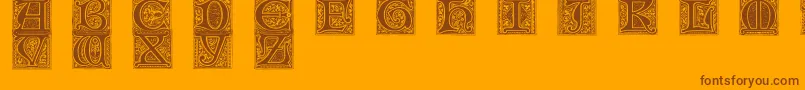 MedievalVictorianaNo.2 Font – Brown Fonts on Orange Background