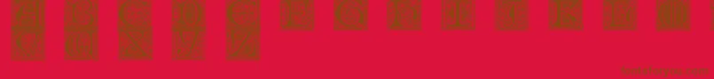 MedievalVictorianaNo.2 Font – Brown Fonts on Red Background