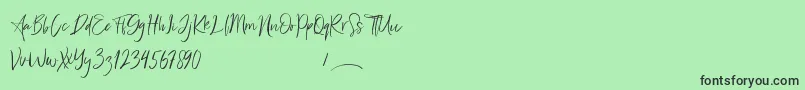 Freaks Font – Black Fonts on Green Background
