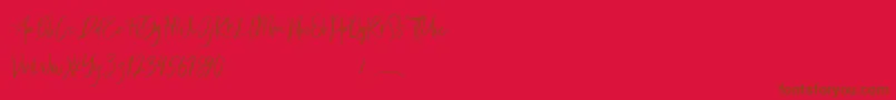 Freaks Font – Brown Fonts on Red Background
