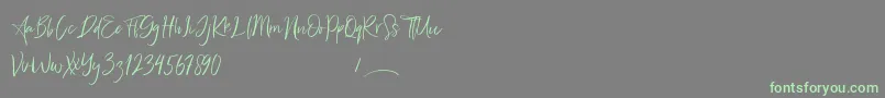 Freaks Font – Green Fonts on Gray Background