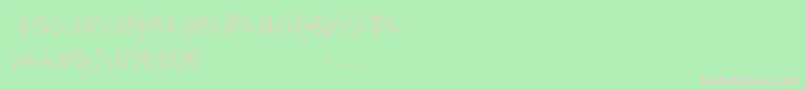 Freaks Font – Pink Fonts on Green Background