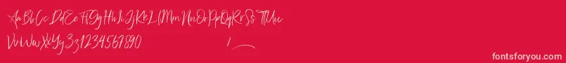 Freaks Font – Pink Fonts on Red Background