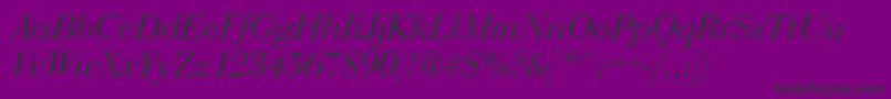 BediniItalic Font – Black Fonts on Purple Background