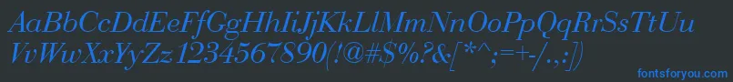 fuente BediniItalic – Fuentes Azules Sobre Fondo Negro