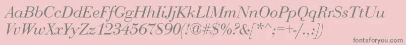 More about BediniItalic Font BediniItalic Font – Gray Fonts on Pink Background