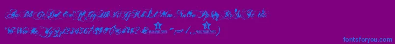 Ginga Font – Blue Fonts on Purple Background