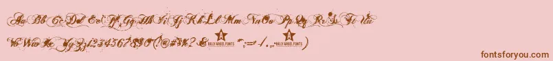 Ginga Font – Brown Fonts on Pink Background