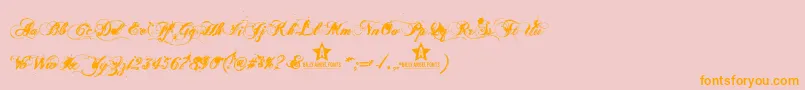 Ginga Font – Orange Fonts on Pink Background