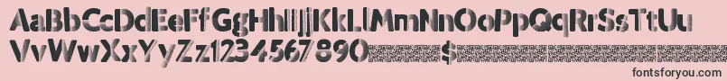 フォントTropicdisco – ピンクの背景に黒い文字