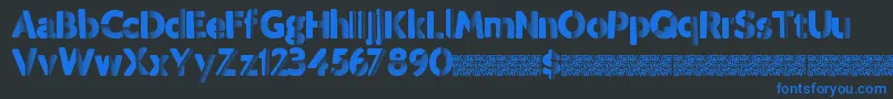 Tropicdisco-Schriftart – Blaue Schriften auf schwarzem Hintergrund