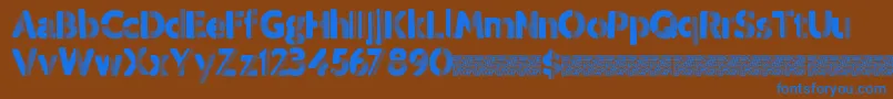 Tropicdisco Font – Blue Fonts on Brown Background
