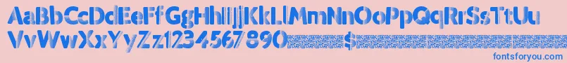 フォントTropicdisco – ピンクの背景に青い文字