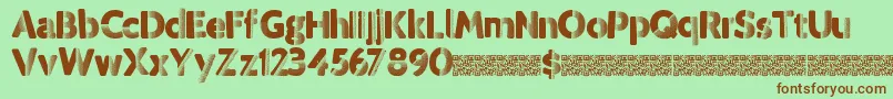 Tropicdisco Font – Brown Fonts on Green Background