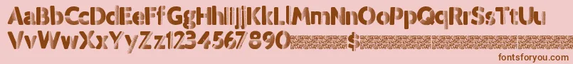 Шрифт Tropicdisco – коричневые шрифты на розовом фоне