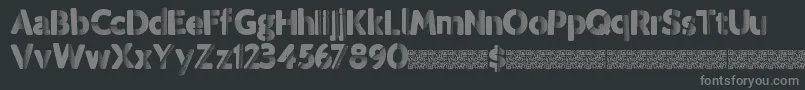 Tropicdisco-fontti – harmaat kirjasimet mustalla taustalla
