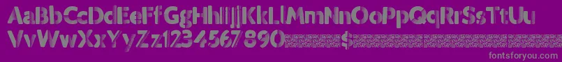 Tropicdisco-fontti – harmaat kirjasimet violetilla taustalla