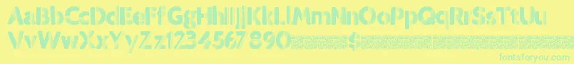 Tropicdisco Font – Green Fonts on Yellow Background