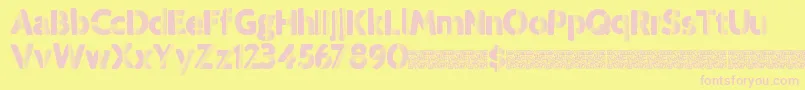 Tropicdisco Font – Pink Fonts on Yellow Background