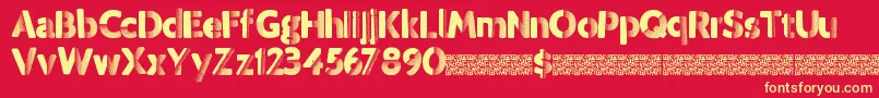 Tropicdisco Font – Yellow Fonts on Red Background