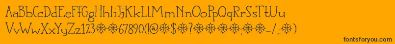 fuente DkLanguedoc – Fuentes Negras Sobre Fondo Naranja