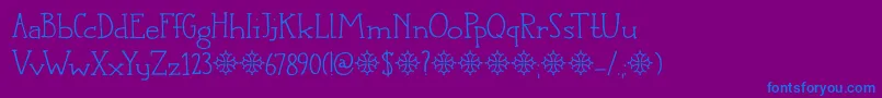 DkLanguedoc Font – Blue Fonts on Purple Background