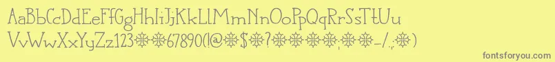 DkLanguedoc Font – Gray Fonts on Yellow Background