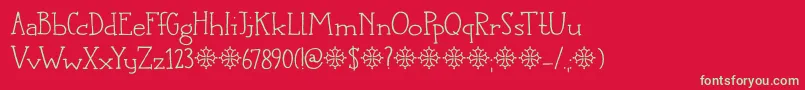 DkLanguedoc Font – Green Fonts on Red Background