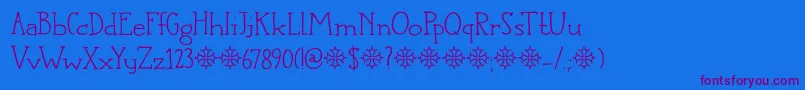 Шрифт DkLanguedoc – фиолетовые шрифты на синем фоне