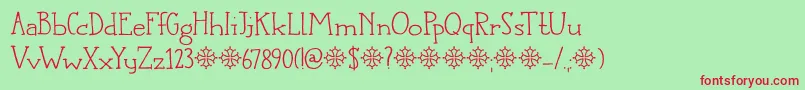DkLanguedoc Font – Red Fonts on Green Background