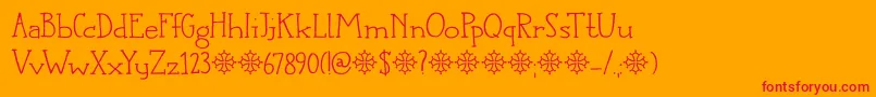 DkLanguedoc Font – Red Fonts on Orange Background