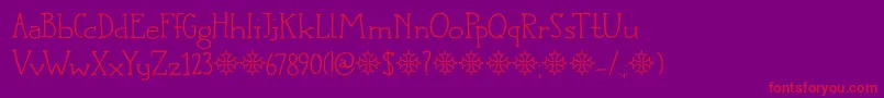 DkLanguedoc Font – Red Fonts on Purple Background