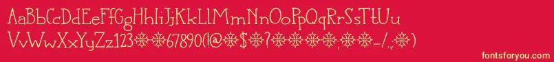DkLanguedoc Font – Yellow Fonts on Red Background