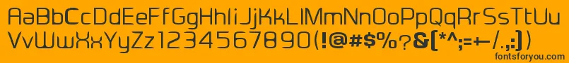 Eadesignerregular Font – Black Fonts on Orange Background