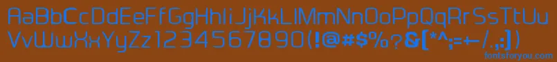 Eadesignerregular Font – Blue Fonts on Brown Background