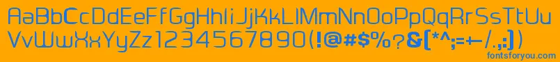 Eadesignerregular Font – Blue Fonts on Orange Background