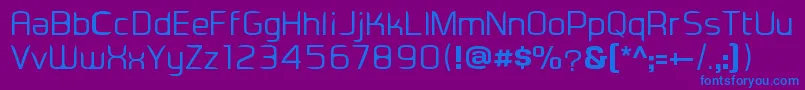 Eadesignerregular Font – Blue Fonts on Purple Background