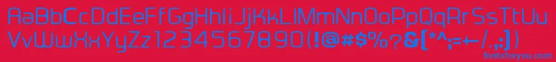Eadesignerregular Font – Blue Fonts on Red Background