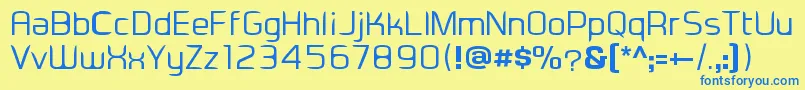 Eadesignerregular Font – Blue Fonts on Yellow Background