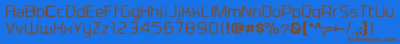 Eadesignerregular Font – Brown Fonts on Blue Background