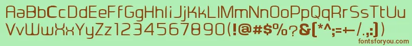 Eadesignerregular Font – Brown Fonts on Green Background