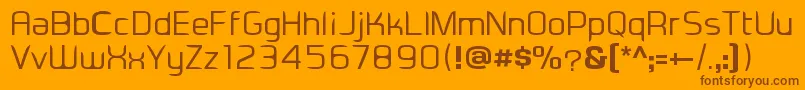 Eadesignerregular Font – Brown Fonts on Orange Background