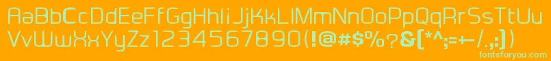 Eadesignerregular Font – Green Fonts on Orange Background